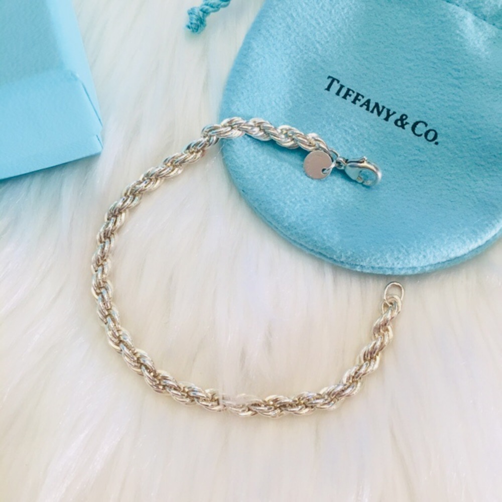 Tiffany & Co. Sterling Silver Rope Bracelet. - Picture 3 of 5